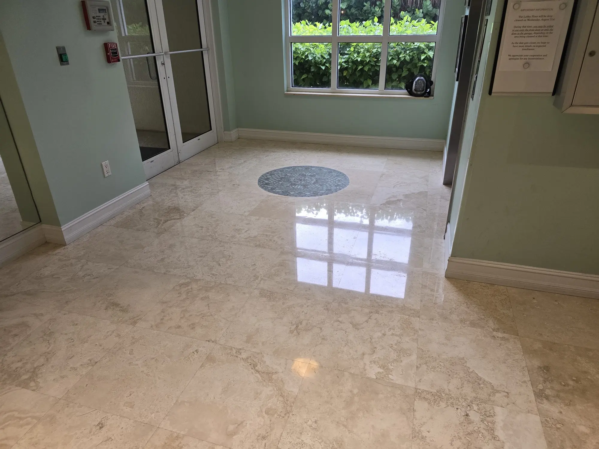 Treasure Coast home marble floors dull and stained after cleaning