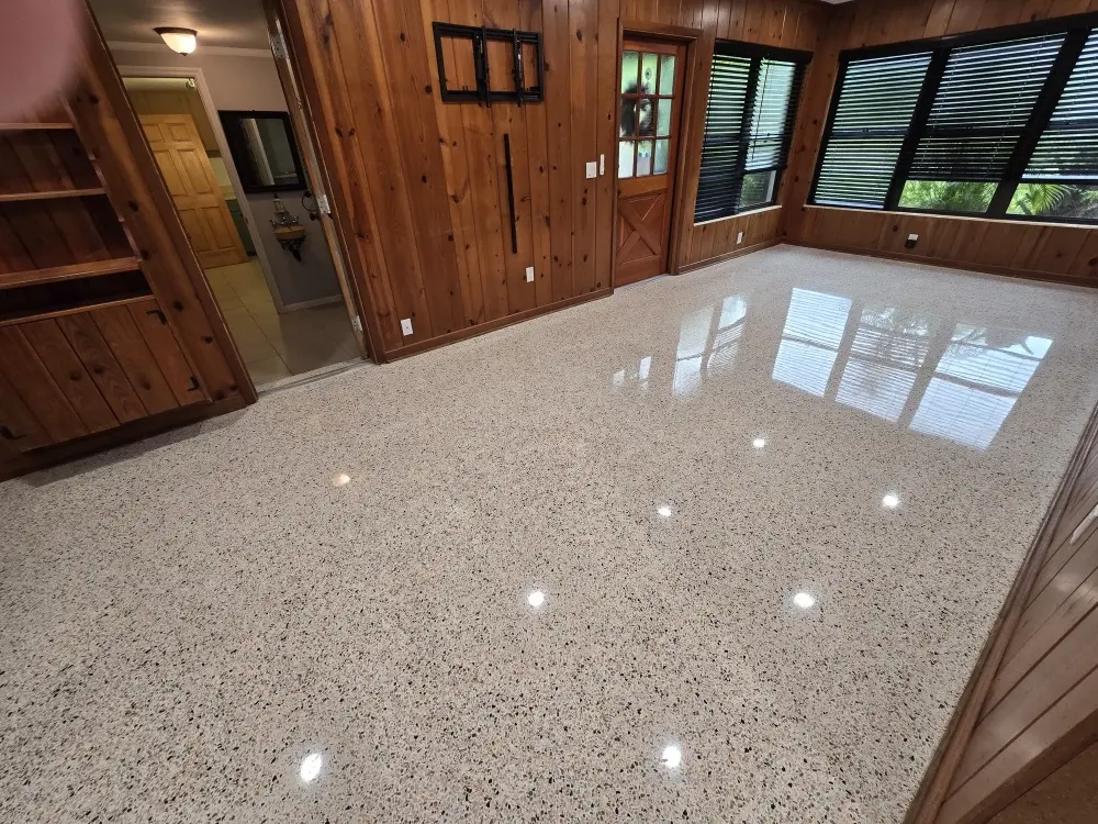 Old Florida home Terrazzo after polishing