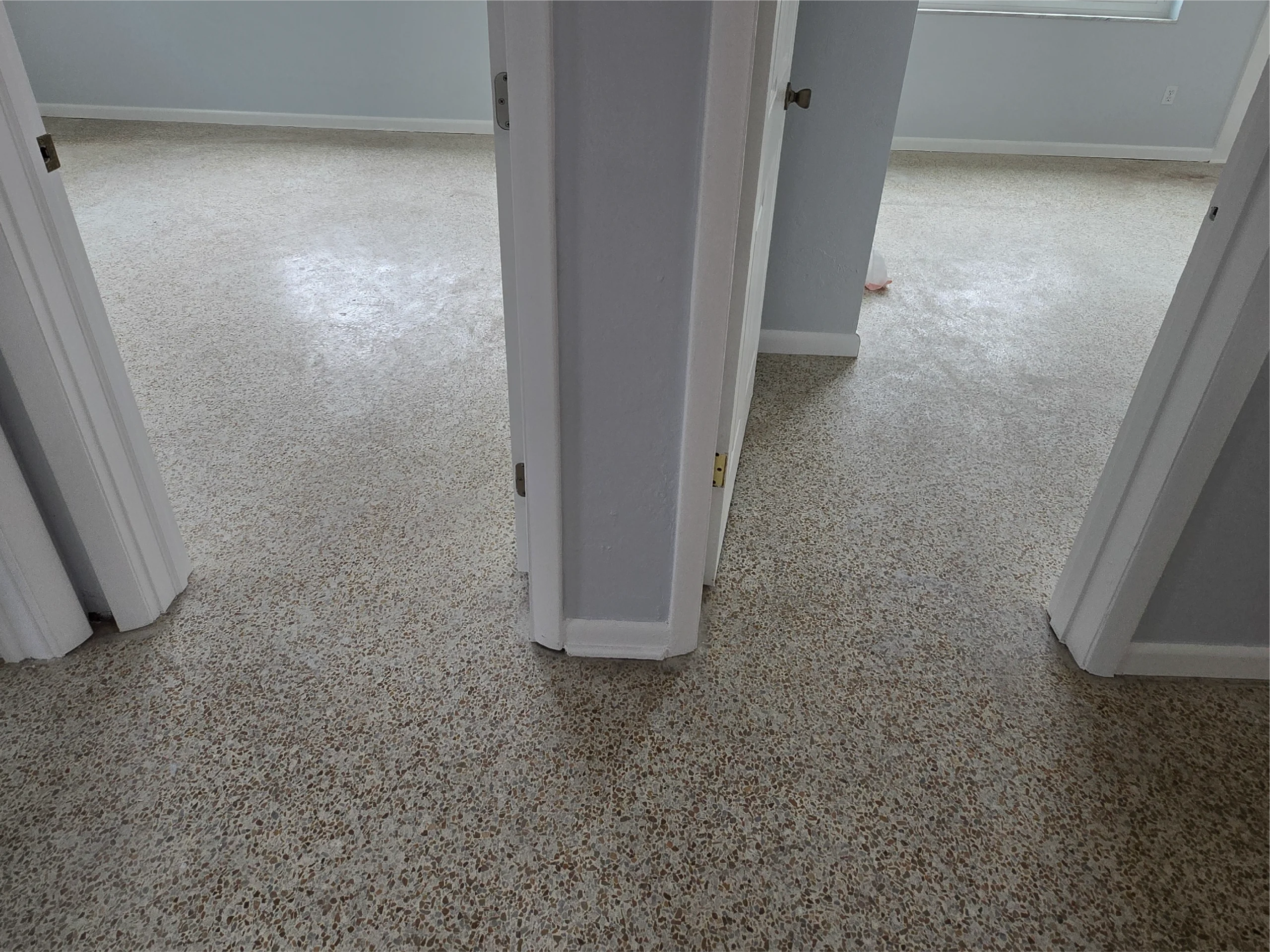 Old Terrazzo before polishing by Classic Terrazzo and Marble